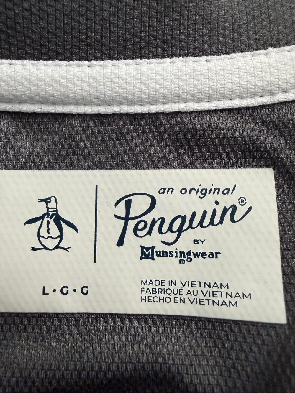 Original Penguin Charcoal Sleeveless Golf Polo Tank Top, Size L - Picture 13 of 15